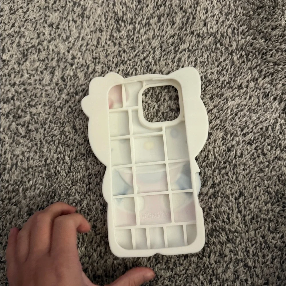 iPhone 16 Pro Max Blue and Red 3D Hello Kitty Case